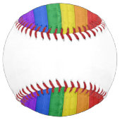 Balle De Softball SlipperyJoe's orgueil drapeau en bois horizontal a (Dos)