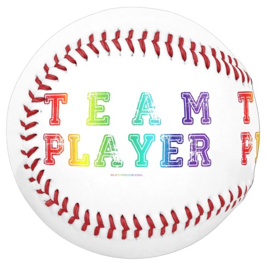 Balle De Softball SlipperyJoe's Team Player mots gradient rainbow c (Devant gauche)