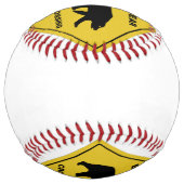 Balle De Softball SlipperySignal de passage de l'ours de Joe silhoue (Dos)