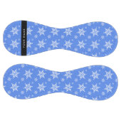Balle De Softball Snowflakes blanc, Bleu, Votre nom, Personnaliser (Panneaux)