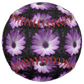 Balle De Softball Softball à fleurs violettes (Dos)