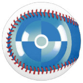 Balle De Softball Softball avec conception circulaire Abstraite (Devant gauche)