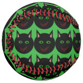 Balle De Softball Softball Chat Noir Halloween (Devant gauche)