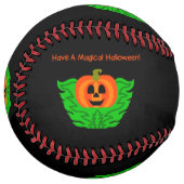 Balle De Softball Softball Citrouille d'Halloween magique (Devant gauche)