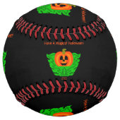 Balle De Softball Softball Citrouille d'Halloween magique (Dos)