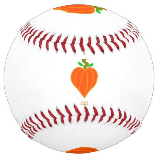 Balle De Softball Softball Coeur citrouille (Devant)