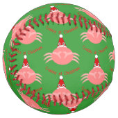 Balle De Softball Softball Crab de Noël (Devant gauche)