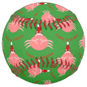 Balle De Softball Softball Crab de Noël (Dos)