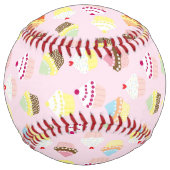 Balle De Softball Softball de la fête de Cupcake (Dos)