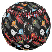 Balle De Softball Softball de la fête d'Halloween (Dos)