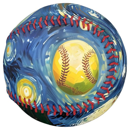 Balle De Softball Softball de nuit étoilé (Devant droit)