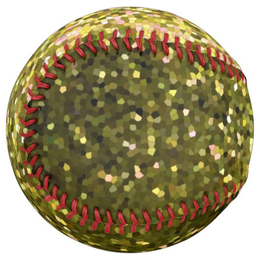Balle De Softball Softball Gold Mosaic Sparkley Texture (Devant gauche)