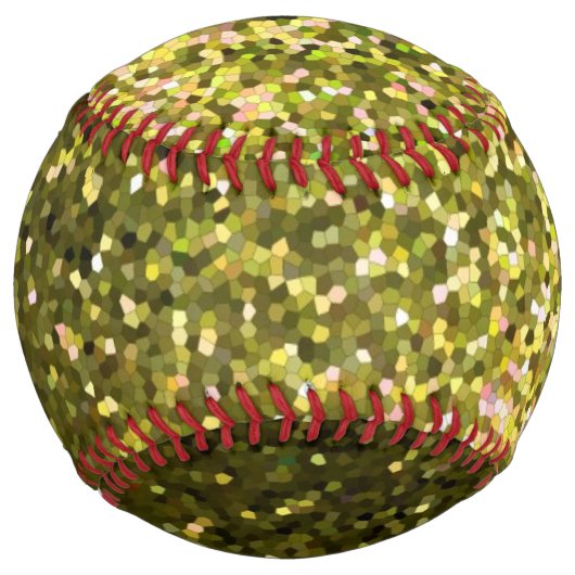 Balle De Softball Softball Gold Mosaic Sparkley Texture (Dos)