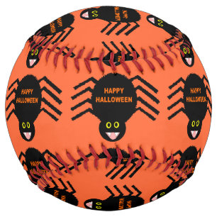Balle De Softball Softball Halloween Black Spider