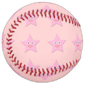 Balle De Softball Softball Joli Rose Star (Devant gauche)