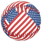 Balle De Softball Softball Motif Drapeau USA (Devant gauche)