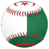 Balle De Softball Softball patriotique avec drapeau d'Algérie (Devant)