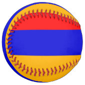 Balle De Softball Softball patriotique avec drapeau d'Arménie (Devant gauche)