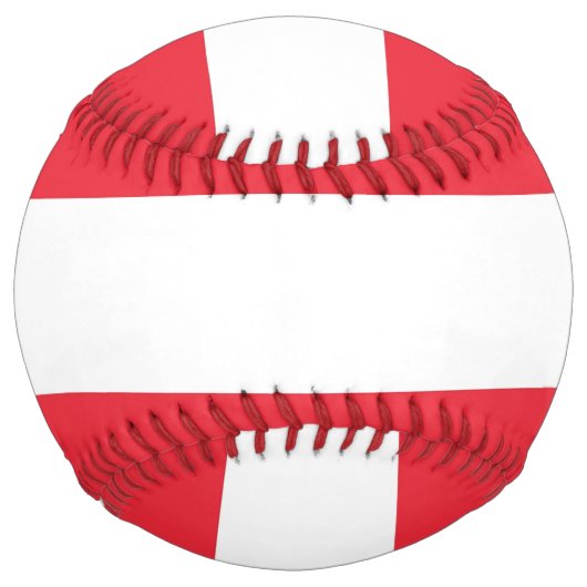 Balle De Softball Softball patriotique avec drapeau d'Autriche (Devant)
