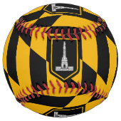 Balle De Softball Softball patriotique avec drapeau de Baltimore, US (Dos)