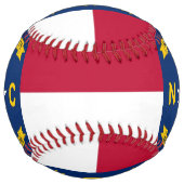 Balle De Softball Softball patriotique avec drapeau de Caroline du N (Dos)