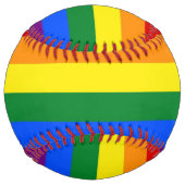 Balle De Softball Softball patriotique avec drapeau de fierté LGBT (Devant)