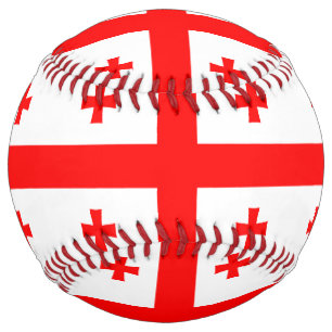 Balle De Softball Softball patriotique avec drapeau de la Géorgie