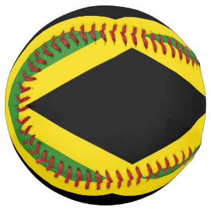 Balle De Softball Softball patriotique avec drapeau de la Jamaïque