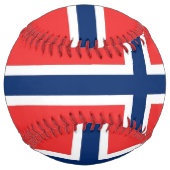 Balle De Softball Softball patriotique avec drapeau de la Norvège (Dos)