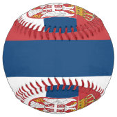 Balle De Softball Softball patriotique avec drapeau de la Serbie (Dos)