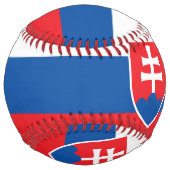 Balle De Softball Softball patriotique avec drapeau de la Slovaquie (Dos)