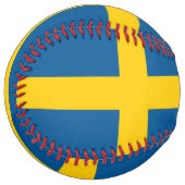 Balle De Softball Softball patriotique avec drapeau de la Suède (Devant gauche)