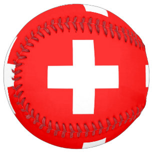 Balle De Softball Softball patriotique avec drapeau de la Suisse
