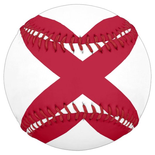 Balle De Softball Softball patriotique avec drapeau de l'Alabama, Ét (Dos)