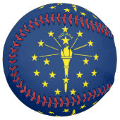 Balle De Softball Softball patriotique avec drapeau de l'Indiana, US (Devant gauche)