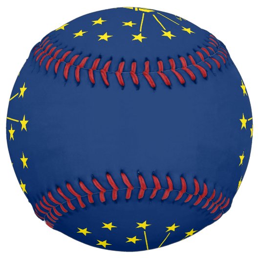 Balle De Softball Softball patriotique avec drapeau de l'Indiana, US (Devant)