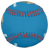 Balle De Softball Softball patriotique avec drapeau de l'Oklahoma, É (Dos)