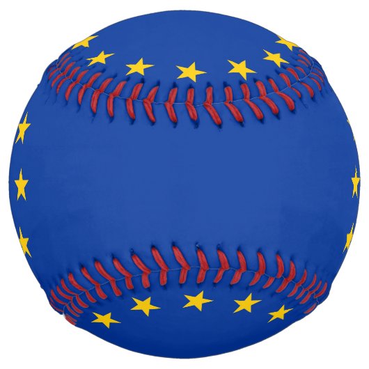 Balle De Softball Softball patriotique avec drapeau de l'Union europ (Dos)