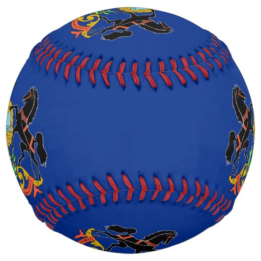 Balle De Softball Softball patriotique avec drapeau de Pennsylvanie, (Dos)