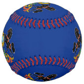 Balle De Softball Softball patriotique avec drapeau de Pennsylvanie, (Devant)