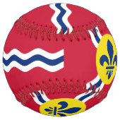 Balle De Softball Softball patriotique avec drapeau de Saint-Louis (Devant)