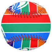 Balle De Softball Softball patriotique avec drapeau de Saint-Pétersb (Devant)