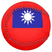Balle De Softball Softball patriotique avec drapeau de Taïwan (Devant gauche)