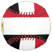 Balle De Softball Softball patriotique avec drapeau d'Egypte (Dos)