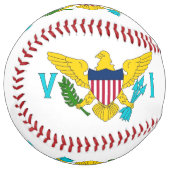 Balle De Softball Softball patriotique avec drapeau des Îles Vierges (Devant gauche)