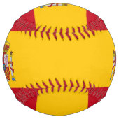 Balle De Softball Softball patriotique avec drapeau d'Espagne (Devant)