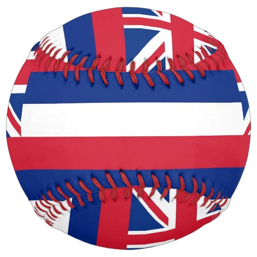 Balle De Softball Softball patriotique avec drapeau d'Hawaii, États- (Devant)
