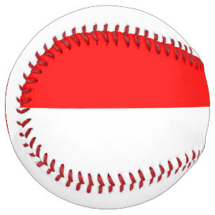 Balle De Softball Softball patriotique avec drapeau d'Indonésie