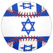 Balle De Softball Softball patriotique avec drapeau d'Israël (Dos)