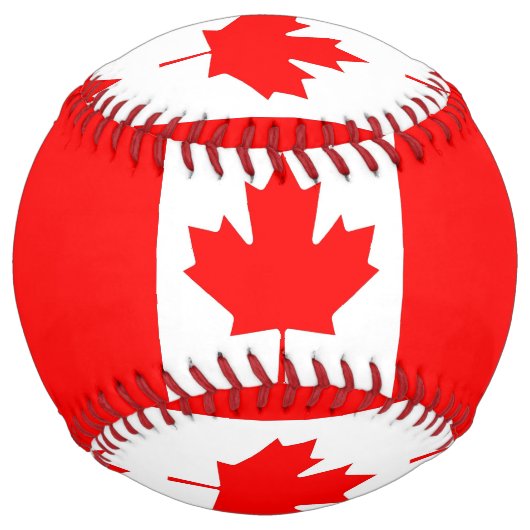 Balle De Softball Softball patriotique avec drapeau du Canada (Dos)